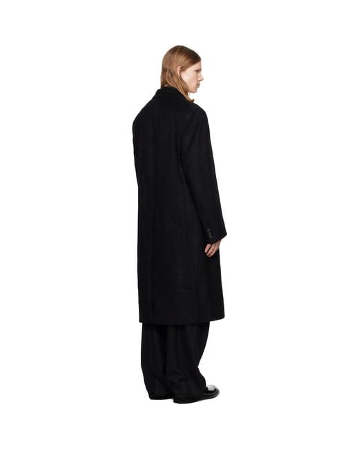 Our Legacy Black Whale Coat for men