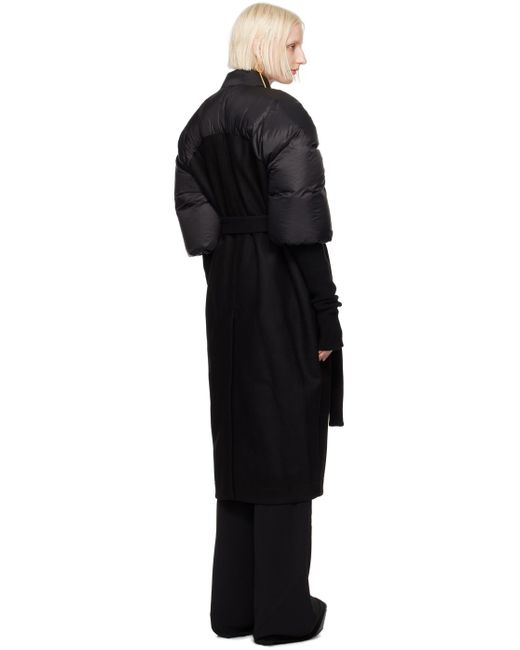 Rick Owens Black Porterville Duvetina Down Coat