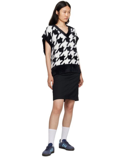 Adidas Originals Black & White Houndstooth Vest