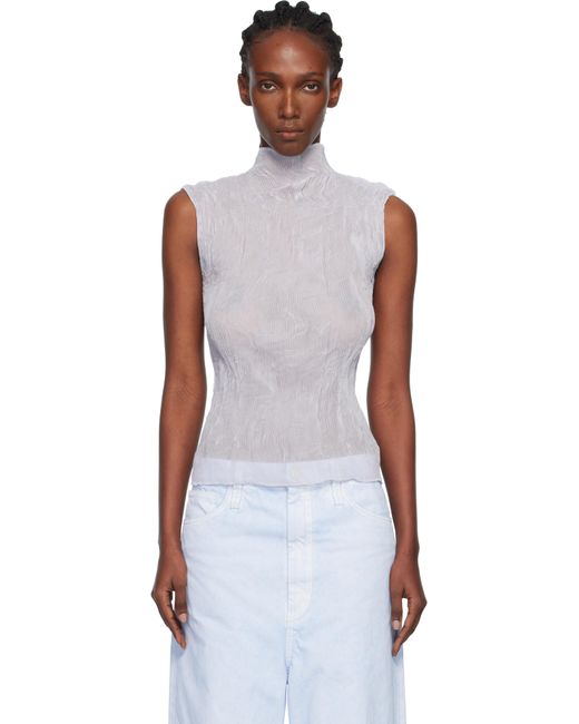 Issey Miyake Chiffon Twist Top in Purple | Lyst Australia