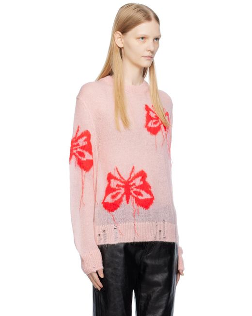 Acne Pink Butterfly Sweater