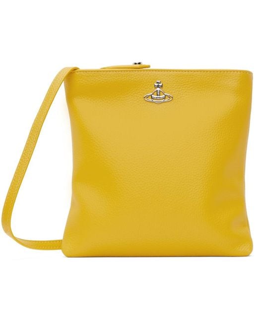 Vivienne Westwood Yellow Square Crossbody Bag for men