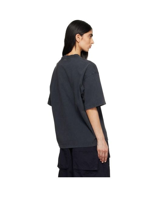 Alexander Wang Black Oversized Graphic T-Shirt