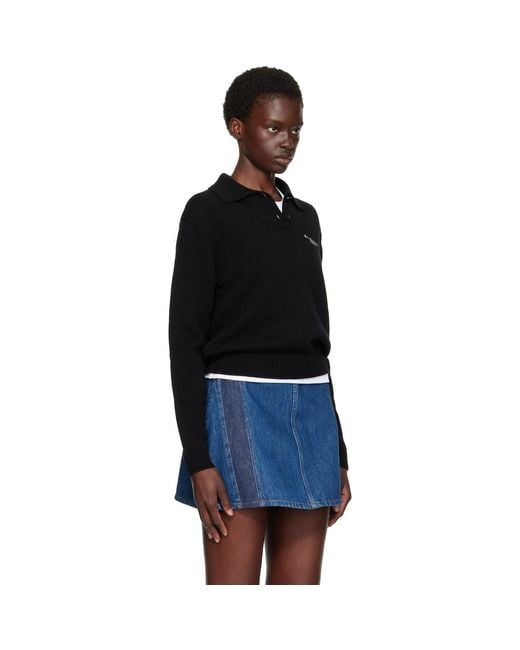 Givenchy Black Wool & Cashmere Polo