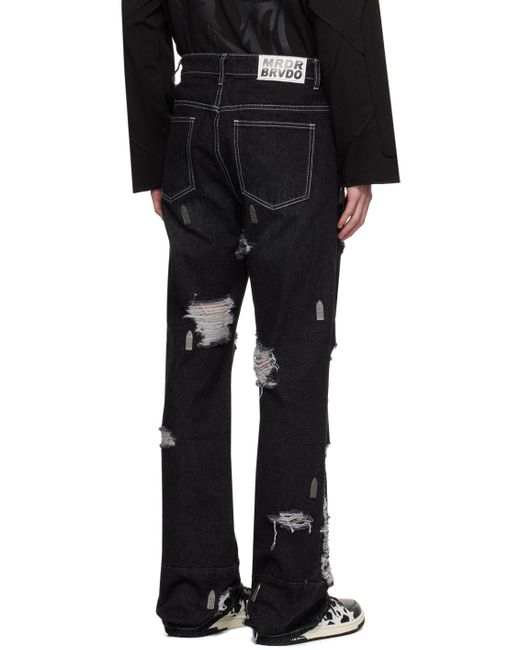 Who Decides War Black Amplified Gnarly Jeans for men