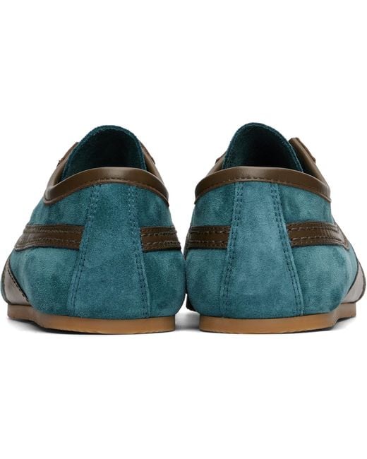 Dries Van Noten Blue Suede Sneakers for men
