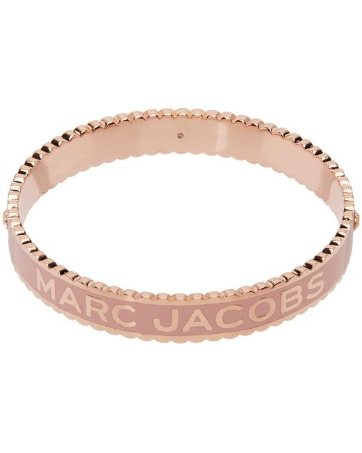 Marc Jacobs Black Rose Gold & Pink 'the Medallion' Cuff Bracelet