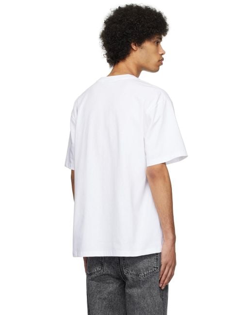 Ganni White Cocktail T-shirt for men