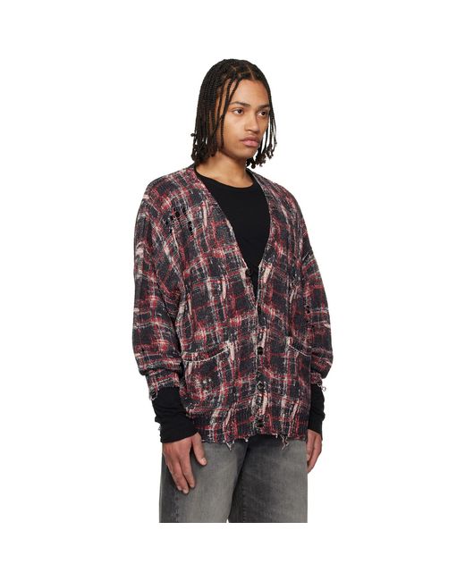 R13 Multicolor Printed Oversized Cardigan for men