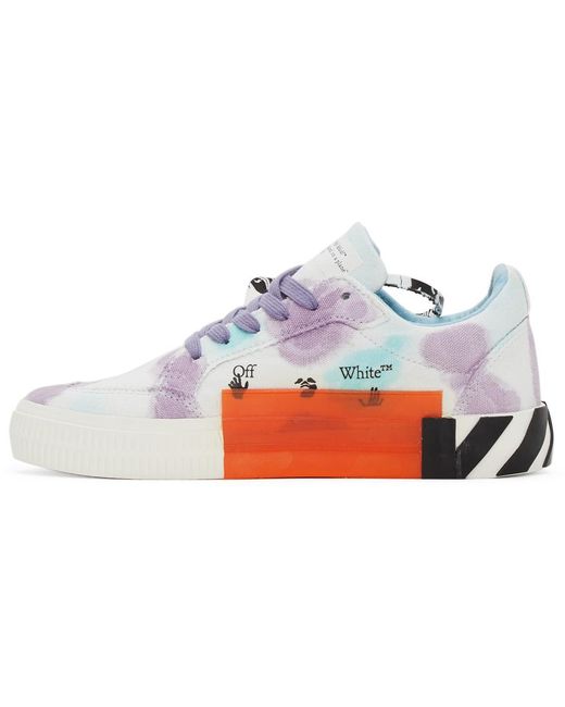 Off-White c/o Virgil Abloh White And Purple Vulcanized Low-top Sneakers