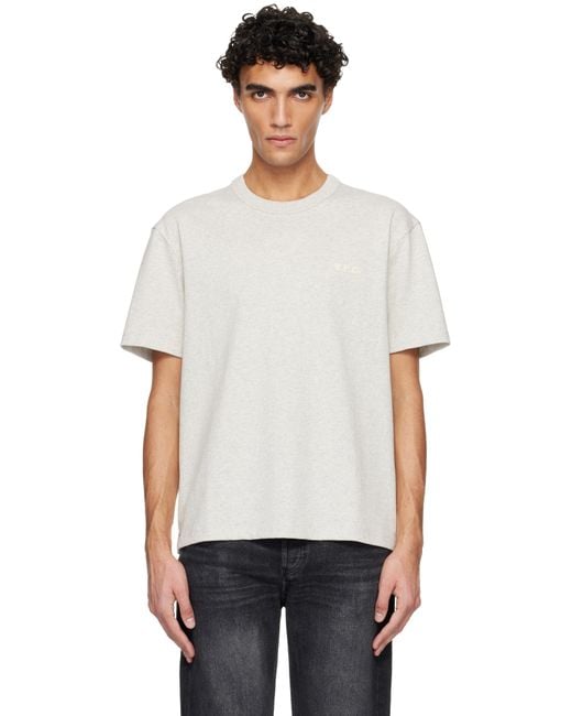 A.P.C. White Boxy Petit 'Vpc' T-Shirt for men