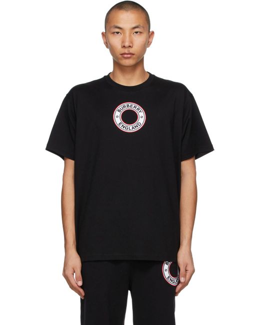 Burberry Archway Embroidery Circle Logo T-shirt in Black for Men | Lyst UK