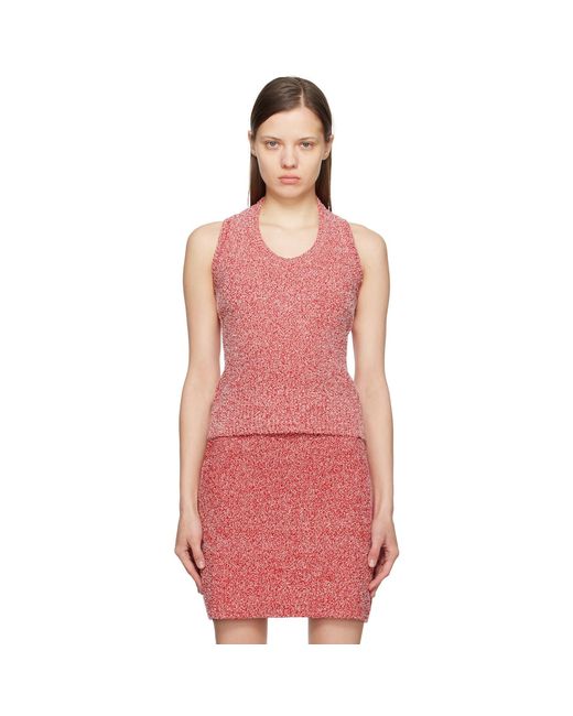 Ferragamo Pink Bouclé Tank Top