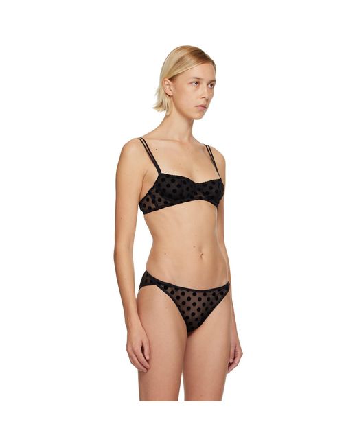 Fruity Booty Black Polka Flock Bra