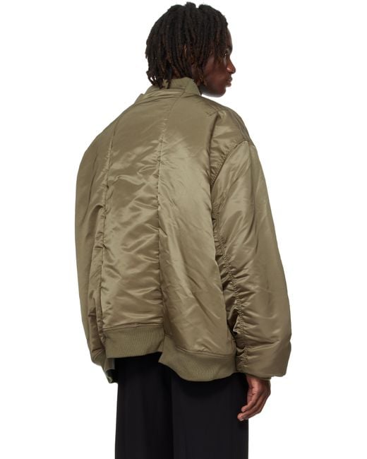 Vetements Green Khaki Alpha Industries Edition Cut-Up Reversible Jacket for men