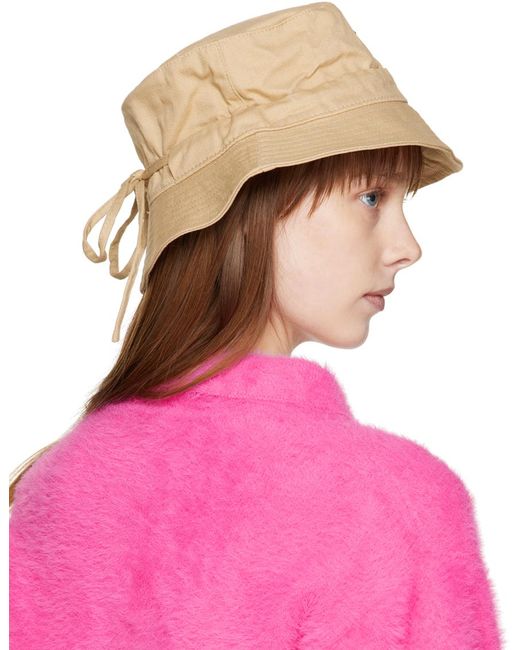 Jacquemus Pink Beige Le Papier 'le Bob Gadjo' Bucket Hat
