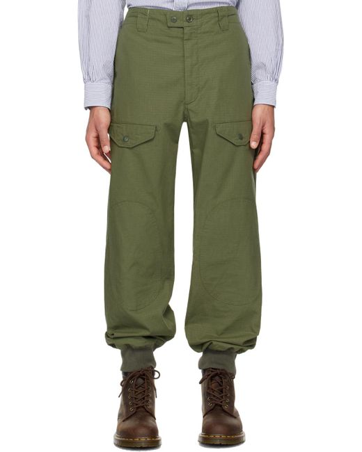 Engineered Garments Green Enginee Garments Drawstring Cargo Pants for men