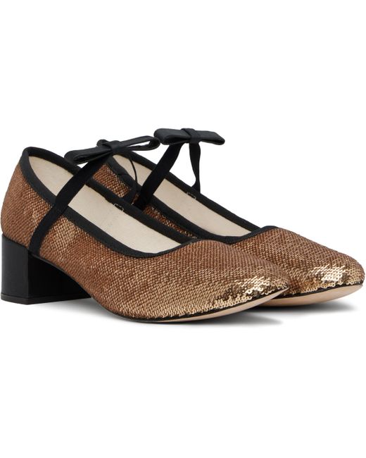 Chaussures À Talon De Style Charles Ix Guillemette Dorées Repetto en coloris Black