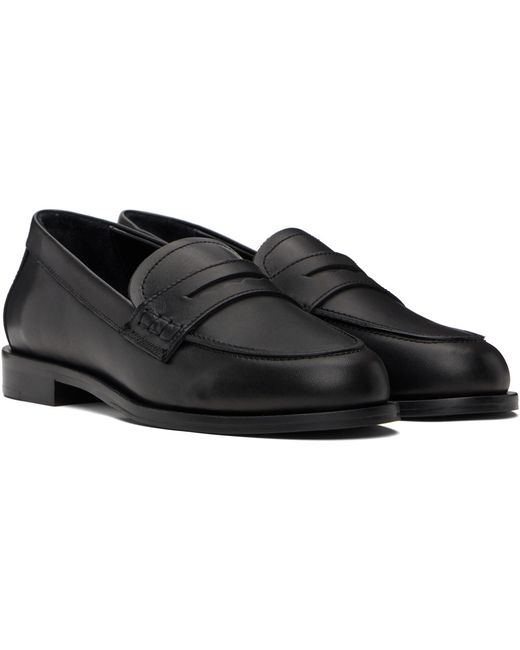 Aeyde Black Oscar Leather Loafers