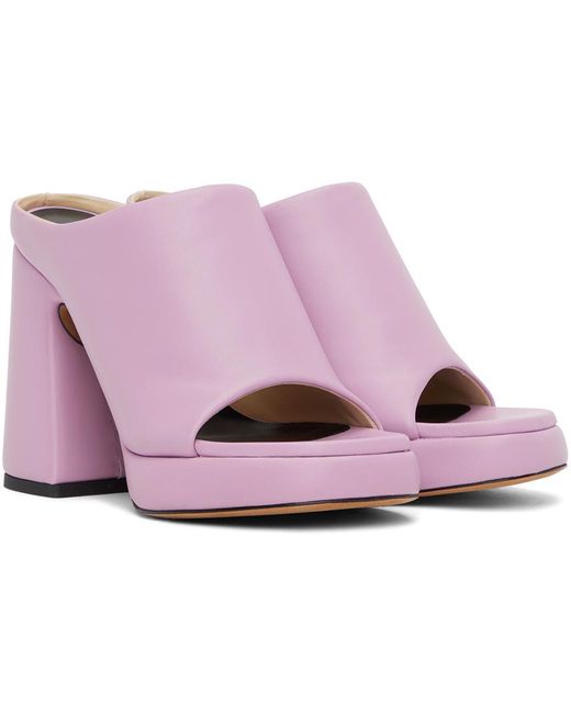 Proenza Schouler Black Purple Forma Platform Sandals