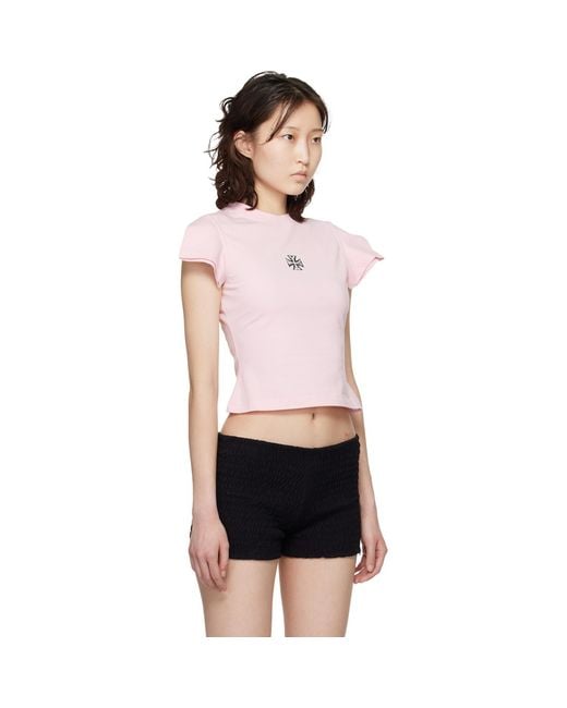 Vetements Black Biker Cross Logo Front Sleeve T-Shirt