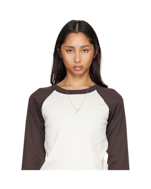 AMI Metallic Ami De Coeur Chain Necklace