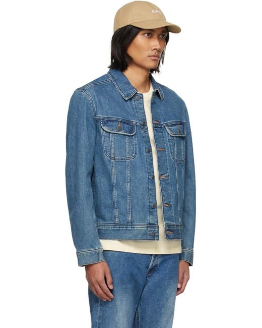 A.P.C. . Blue Us Denim Jacket for men