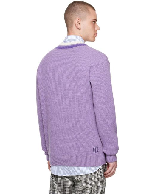 Manors Golf Purple 'the Open' Sweater for men