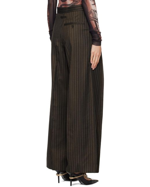 Jean Paul Gaultier Black Brown 'the Suit Pant Skirt' Trousers