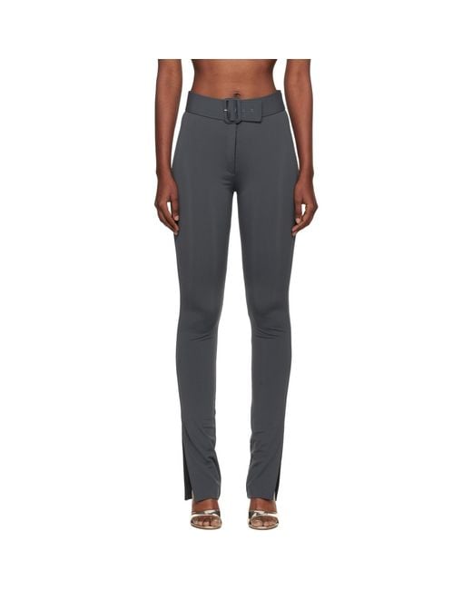 Courreges Black Buckle Tech Jersey Leggings