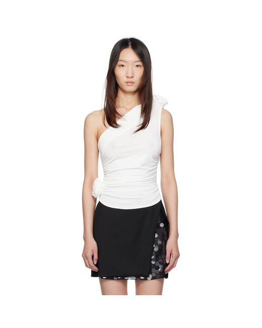 Magda Butrym Black One-Shoulder Top