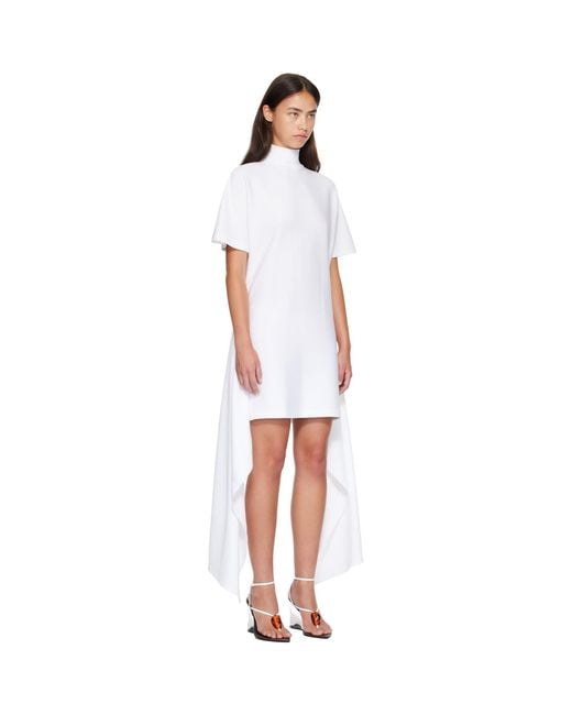 Alaïa White Cotton Jersey T-Shirt Minidress