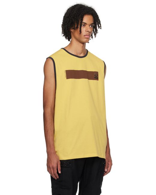 Raf Simons Orange Yellow Fred Perry Edition Tank Top for men