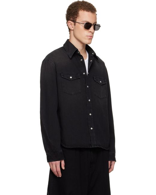 Chemise Noire En Denim Givenchy pour homme en coloris Black