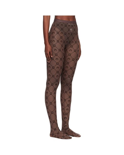 MARINE SERRE Multicolor Ssense Exclusive Recycled Mesh Flock Tights