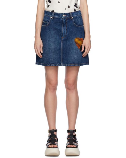 Marni Blue Five-pocket Denim Miniskirt