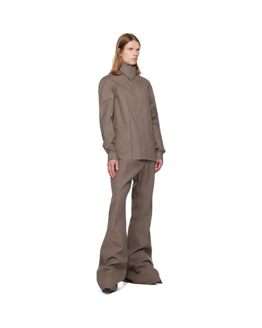 Rick Owens Brown Tower Bolan Bootcut Trousers for men