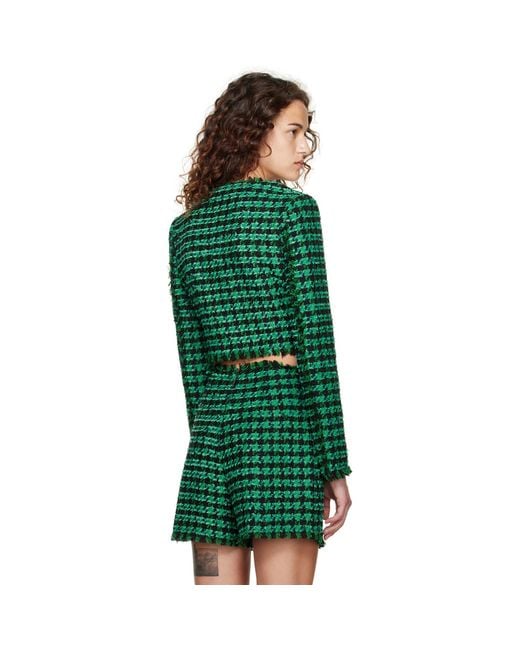 MSGM Green Check Jacket