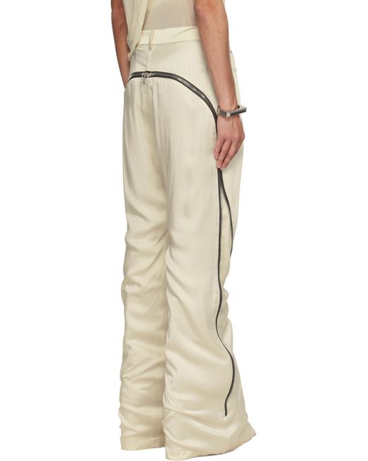 Rick Owens Natural Off- Hollywood Bolan Banana Trousers for men