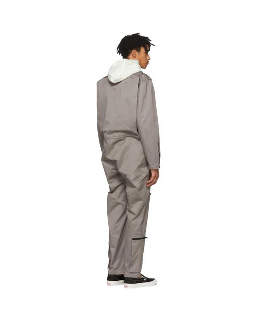 valuta Marxisme Landgoed Off-White c/o Virgil Abloh Grey Workwear Jumpsuit in Gray for Men | Lyst