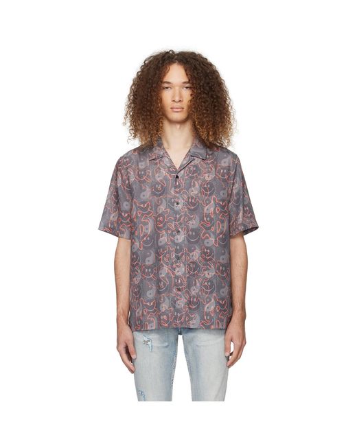 Ksubi Purple Gray Yin Dollar Resort Shirt for men