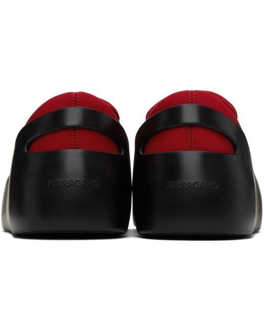 Ferragamo Black & Red Lunar Sneakers for men
