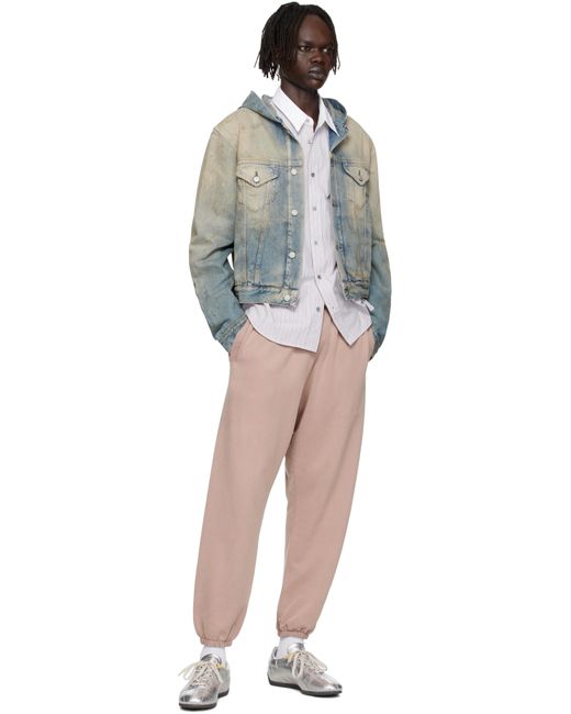 メンズ Acne ブルー フード付き デニムジャケット Black