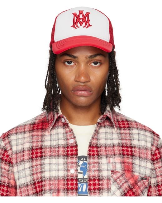 Amiri Red Baseball Cap for men
