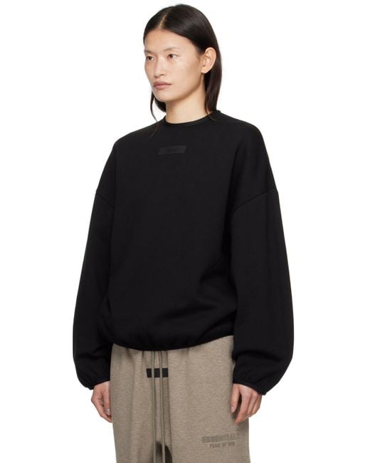 Fear Of God Black Elasticized Sweatshirt