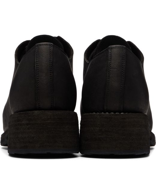 Guidi Black 2091 Leather Rhino Toe Derbys for men