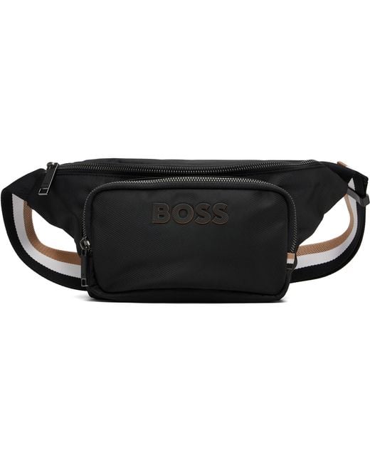 Boss Black Twill Belt Bag for men