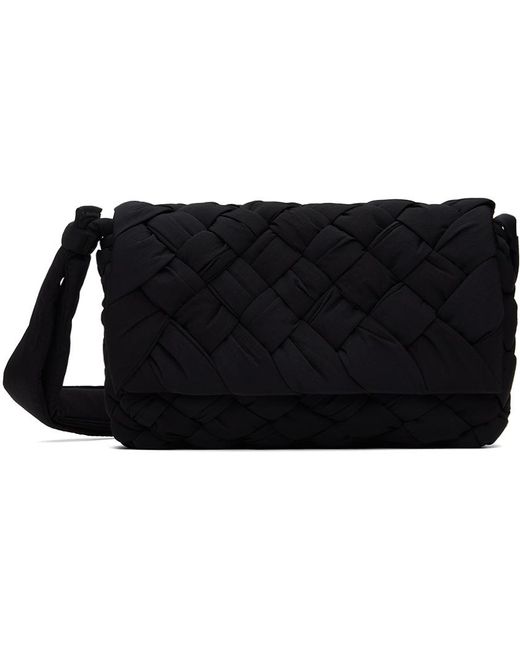 メンズ Bottega Veneta スモール Rumple メッセンジャーバッグ Black