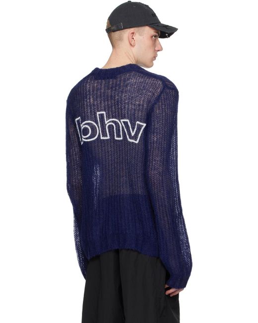 M I S B H V Blue Unbrushed Sweater for men