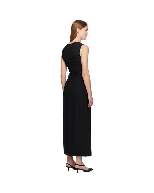 Wynn Hamlyn Black Ella Midi Dress